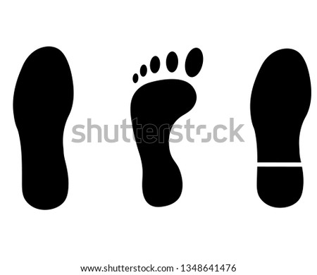 Footprints icon, logo isolated on white background