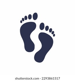 footprints icon on a white background
