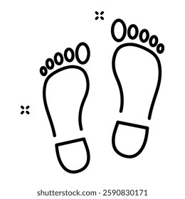 Footprints Icon Representing Leadership, Guidance, and Success Path