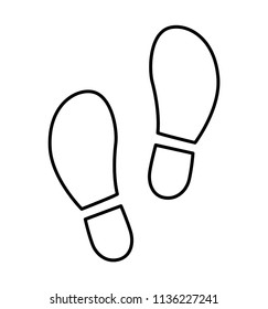  footprints icon set vector illustration isolated on white 