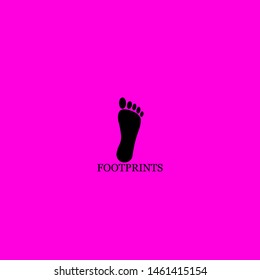 footprints icon sign signifier vector