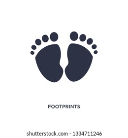 footprints icon. Simple element illustration from kid and baby concept. footprints editable symbol design on white background. Can be use for web and mobile.