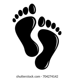 Footprints icon. Simple illustration of footprints vector icon for web