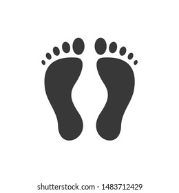 Footprints icon template color editable. Footprints symbol vector sign isolated on white background.
