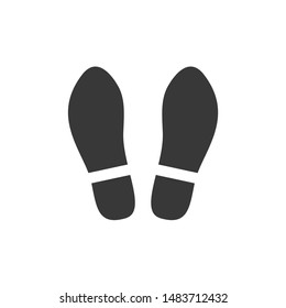 Footprints icon template color editable. Footprints symbol vector sign isolated on white background.