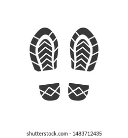 Footprints icon template color editable. Footprints symbol vector sign isolated on white background.