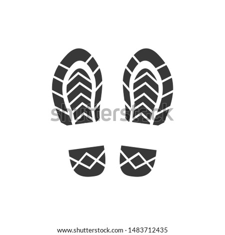 Footprints icon template color editable. Footprints symbol vector sign isolated on white background.