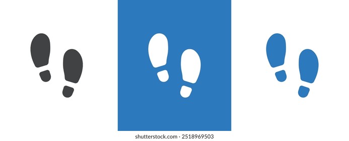 Footprints icon thin line illustration