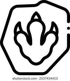 footprints icon. Thin Linear Style Design Isolated On White Background