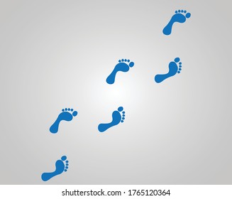 footprints icon, Tracking human foot icon
