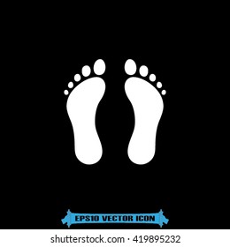 footprints icon vector