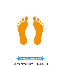 footprints icon vector
