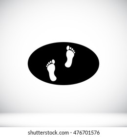 footprints icon, vector best flat icon EPS