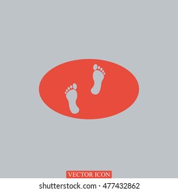footprints icon, vector best flat icon EPS