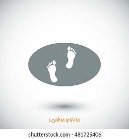 footprints icon, vector best flat icon EPS