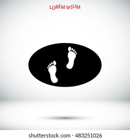 footprints icon, vector best flat icon EPS