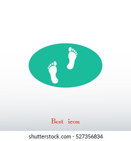 footprints icon, vector best flat icon EPS