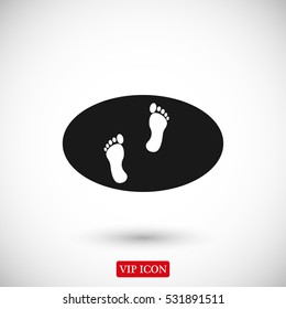 footprints icon, vector best flat icon EPS