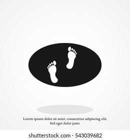 footprints icon, vector best flat icon EPS