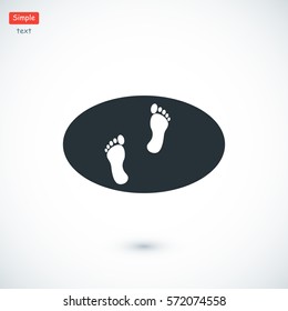 footprints icon, vector best flat icon EPS