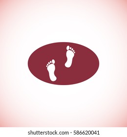 footprints icon, vector best flat icon EPS