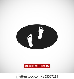 footprints icon, vector best flat icon EPS