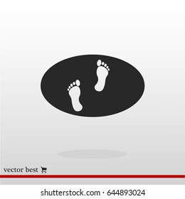 footprints icon, vector best flat icon EPS