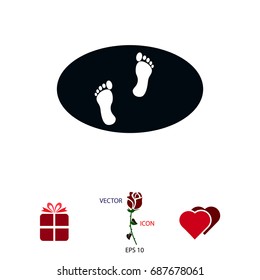 footprints icon, vector best flat icon EPS