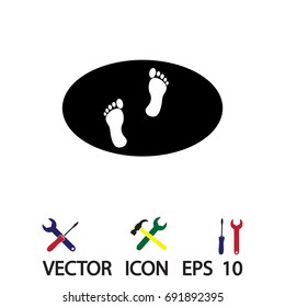 footprints icon, vector best flat icon EPS