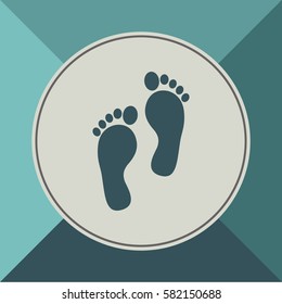 Footprints icon, vector design element
,