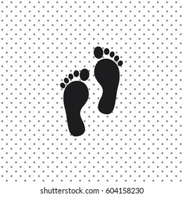 Footprints icon, vector design element