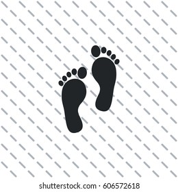 Footprints icon, vector design element