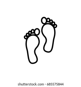 Footprints icon, vector design element