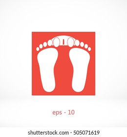 footprints icon vector, flat design best vector icon