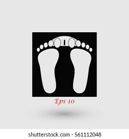 footprints icon vector, flat design best vector icon