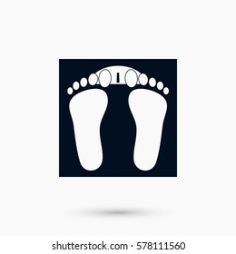 footprints icon vector, flat design best vector icon
