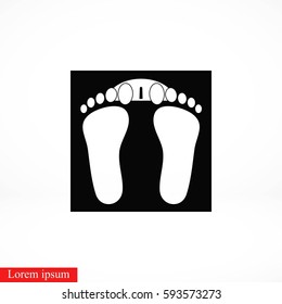 footprints icon vector, flat design best vector icon