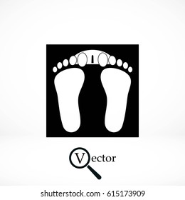 footprints icon vector, flat design best vector icon