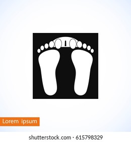footprints icon vector, flat design best vector icon