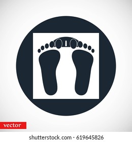 footprints icon vector, flat design best vector icon