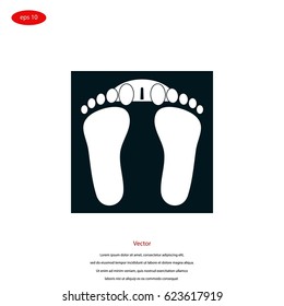 footprints icon vector, flat design best vector icon
