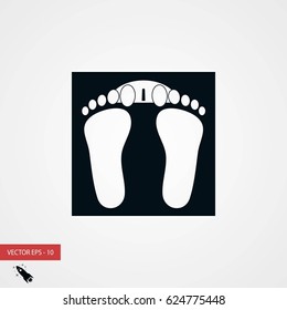 footprints icon vector, flat design best vector icon