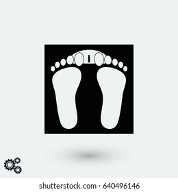 footprints icon vector, flat design best vector icon