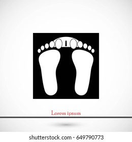 footprints icon vector, flat design best vector icon