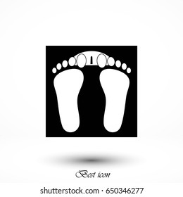 footprints icon vector, flat design best vector icon