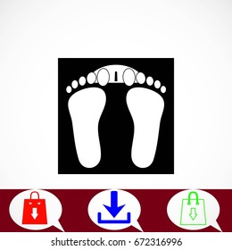 footprints icon vector, flat design best vector icon