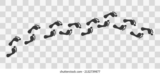  Footprints Icon. Vector Illustration