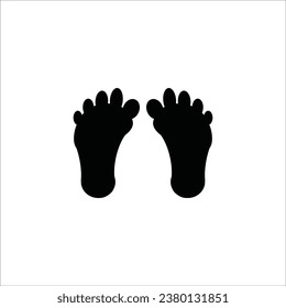 footprints icon vector illustration logo design