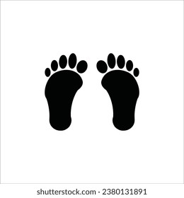 footprints icon vector illustration logo design