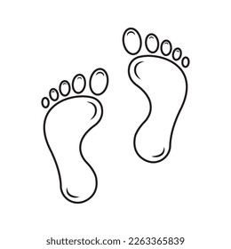 footprints icon vector illustration symbol template design